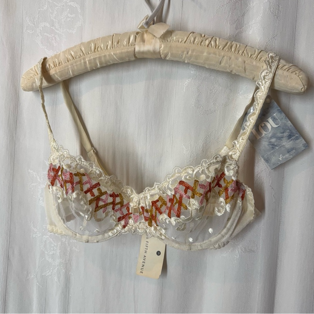 Vintage Lou Sheer Embroidered Bra
